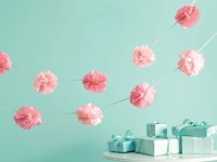 Martha Stewart Crafts Garland, Pink Pom Pom Small